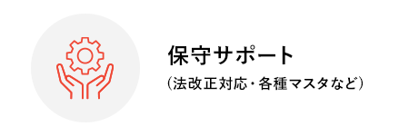 保守サポート(法改正対応・各種マスタなど)